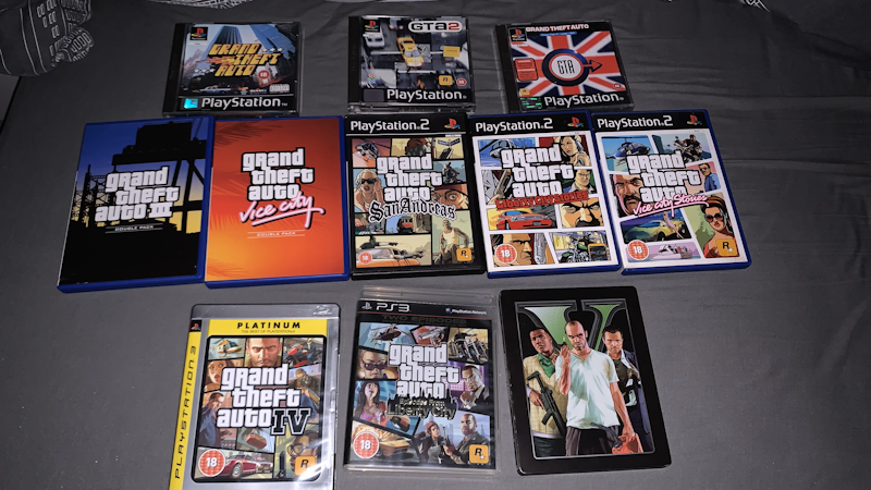 Grand Theft Auto from 1 to 5.